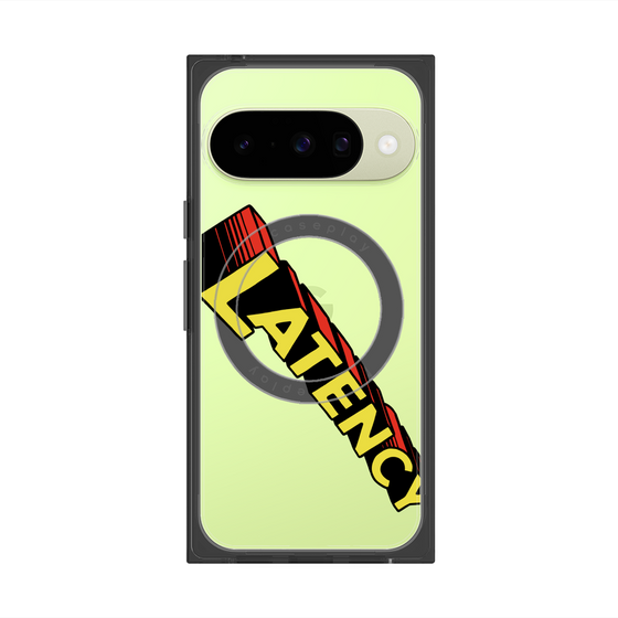 プレミアムスクエアケース with Pixelsnap［ LATENCY - Rock logo - Clear ］