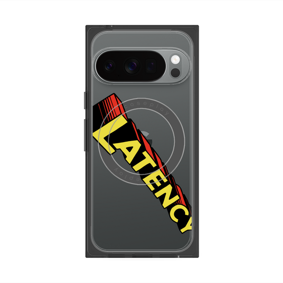 プレミアムスクエアケース with Pixelsnap［ LATENCY - Rock logo - Clear ］