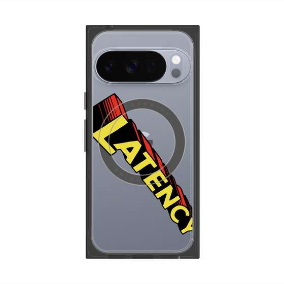 プレミアムスクエアケース with Pixelsnap［ LATENCY - Rock logo - Clear ］