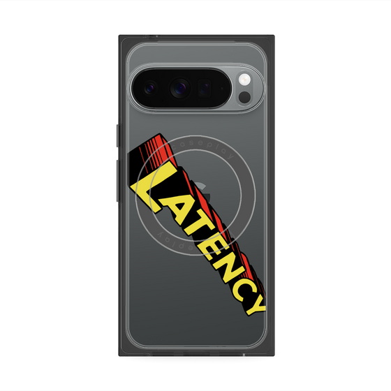 プレミアムスクエアケース with Pixelsnap［ LATENCY - Rock logo - Clear ］
