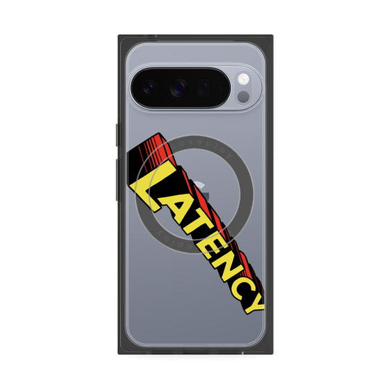 プレミアムスクエアケース with Pixelsnap［ LATENCY - Rock logo - Clear ］