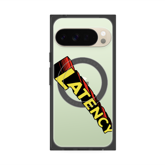 プレミアムスクエアケース with Pixelsnap［ LATENCY - Rock logo - Clear ］