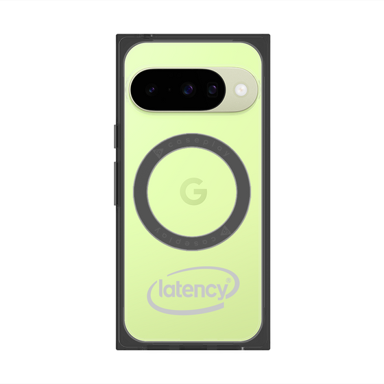プレミアムスクエアケース with Pixelsnap［ LATENCY - Circle logo - Gray ］