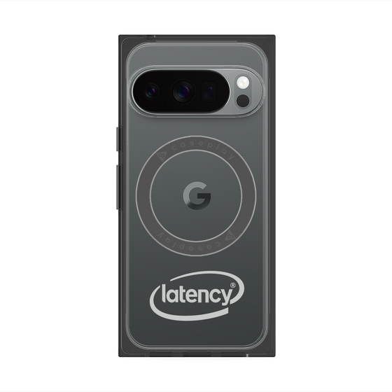 プレミアムスクエアケース with Pixelsnap［ LATENCY - Circle logo - Gray ］