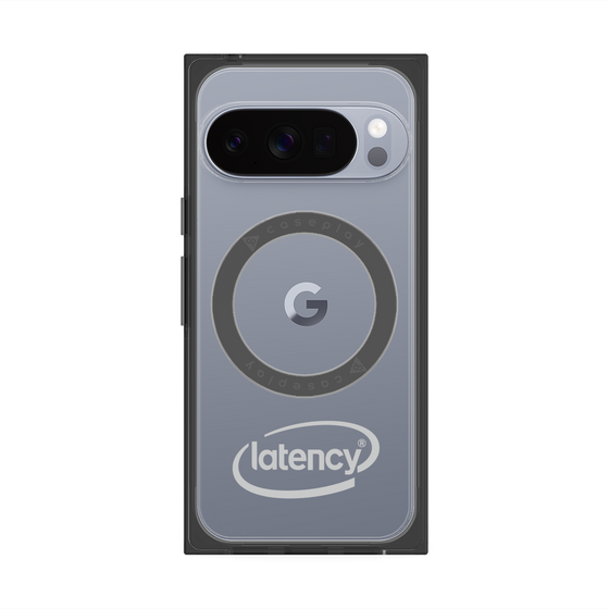 プレミアムスクエアケース with Pixelsnap［ LATENCY - Circle logo - Gray ］