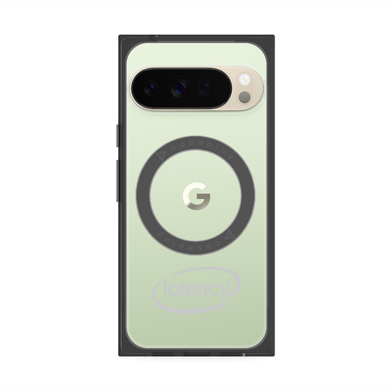 プレミアムスクエアケース with Pixelsnap［ LATENCY - Circle logo - Gray ］