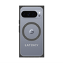 プレミアムスクエアケース with Pixelsnap［ LATENCY - Logotype - Gray ］