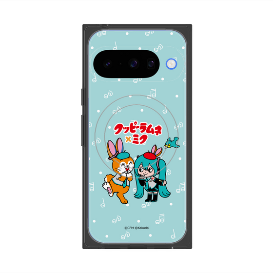 プレミアムスクエアケース with Pixelsnap［ 初音ミク×クッピーラムネ - 初音ミク×クッピー - デフォルメイラスト ］