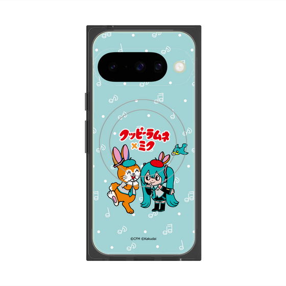 プレミアムスクエアケース with Pixelsnap［ 初音ミク×クッピーラムネ - 初音ミク×クッピー - デフォルメイラスト ］