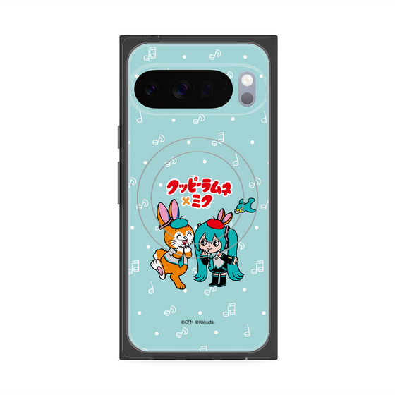 プレミアムスクエアケース with Pixelsnap［ 初音ミク×クッピーラムネ - 初音ミク×クッピー - デフォルメイラスト ］