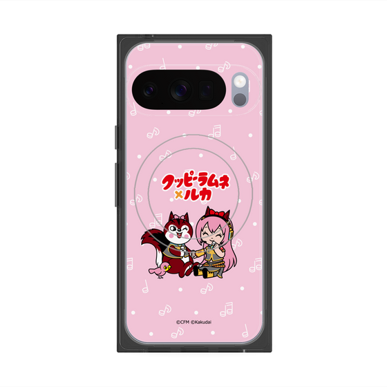 プレミアムスクエアケース with Pixelsnap［ 初音ミク×クッピーラムネ - 巡音ルカ×ラム - デフォルメイラスト ］