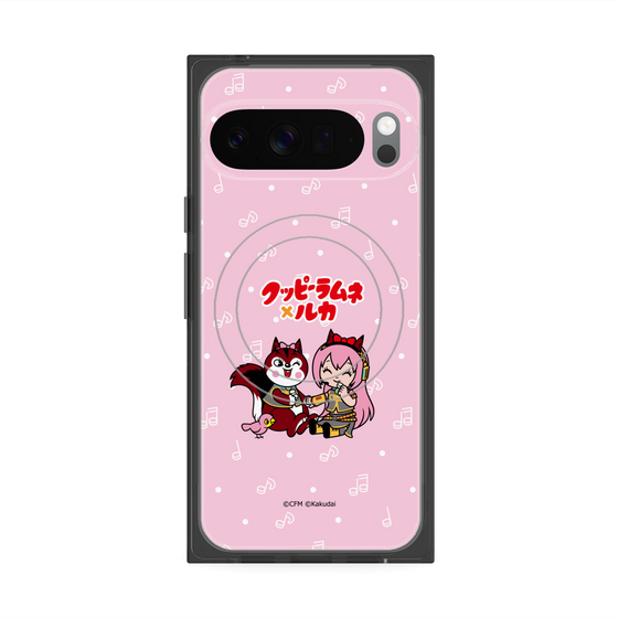 プレミアムスクエアケース with Pixelsnap［ 初音ミク×クッピーラムネ - 巡音ルカ×ラム - デフォルメイラスト ］
