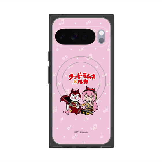 プレミアムスクエアケース with Pixelsnap［ 初音ミク×クッピーラムネ - 巡音ルカ×ラム - デフォルメイラスト ］
