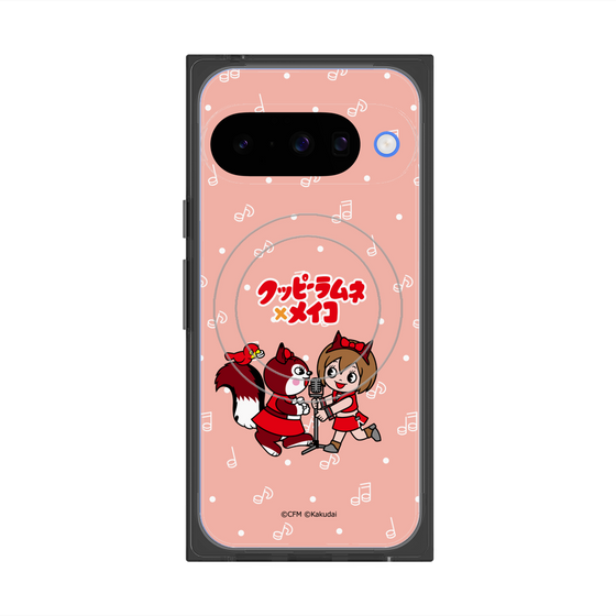 プレミアムスクエアケース with Pixelsnap［ 初音ミク×クッピーラムネ - MEIKO×ラム - デフォルメイラスト ］