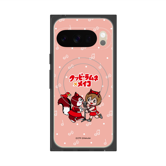 プレミアムスクエアケース with Pixelsnap［ 初音ミク×クッピーラムネ - MEIKO×ラム - デフォルメイラスト ］