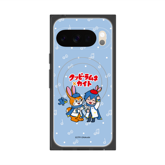 プレミアムスクエアケース with Pixelsnap［ 初音ミク×クッピーラムネ - KAITO×クッピー - デフォルメイラスト ］