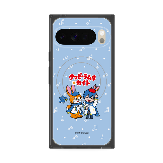 プレミアムスクエアケース with Pixelsnap［ 初音ミク×クッピーラムネ - KAITO×クッピー - デフォルメイラスト ］