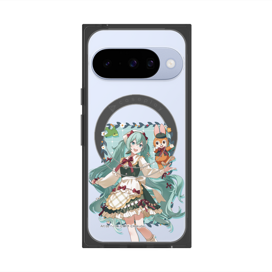 プレミアムスクエアケース with Pixelsnap［ 初音ミク×クッピーラムネ - 初音ミク×クッピー - 等身イラスト1 ］