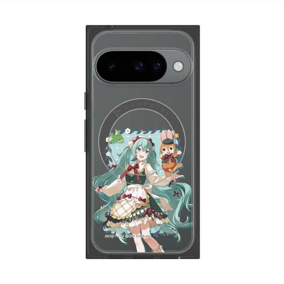 プレミアムスクエアケース with Pixelsnap［ 初音ミク×クッピーラムネ - 初音ミク×クッピー - 等身イラスト1 ］