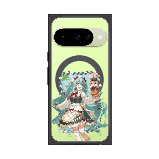プレミアムスクエアケース with Pixelsnap［ 初音ミク×クッピーラムネ - 初音ミク×クッピー - 等身イラスト1 ］