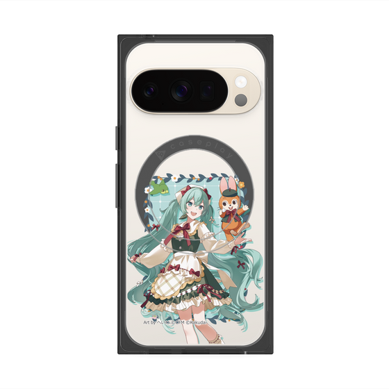 プレミアムスクエアケース with Pixelsnap［ 初音ミク×クッピーラムネ - 初音ミク×クッピー - 等身イラスト1 ］