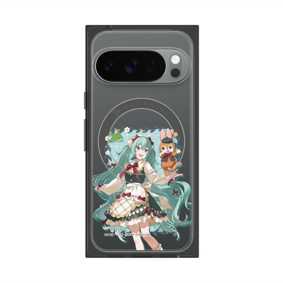 プレミアムスクエアケース with Pixelsnap［ 初音ミク×クッピーラムネ - 初音ミク×クッピー - 等身イラスト1 ］