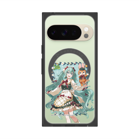 プレミアムスクエアケース with Pixelsnap［ 初音ミク×クッピーラムネ - 初音ミク×クッピー - 等身イラスト1 ］