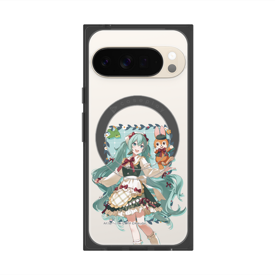 プレミアムスクエアケース with Pixelsnap［ 初音ミク×クッピーラムネ - 初音ミク×クッピー - 等身イラスト1 ］