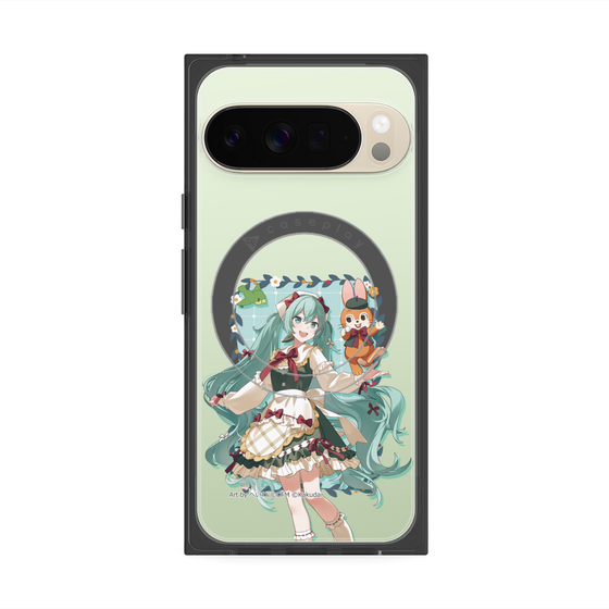 プレミアムスクエアケース with Pixelsnap［ 初音ミク×クッピーラムネ - 初音ミク×クッピー - 等身イラスト1 ］