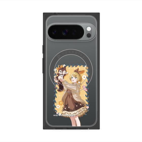 プレミアムスクエアケース with Pixelsnap［ 初音ミク×クッピーラムネ - 鏡音リン×ラム - 等身イラスト1 ］