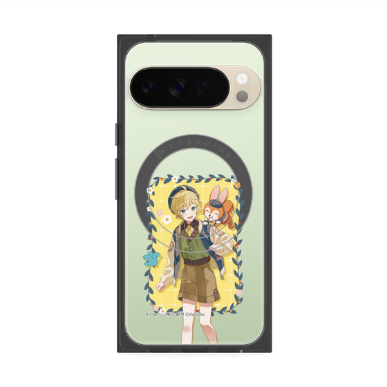 プレミアムスクエアケース with Pixelsnap［ 初音ミク×クッピーラムネ - 鏡音レン×クッピー - 等身イラスト1 ］