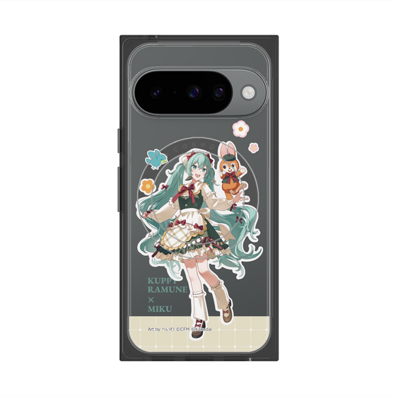 プレミアムスクエアケース with Pixelsnap［ 初音ミク×クッピーラムネ - 初音ミク×クッピー - 等身イラスト2 ］
