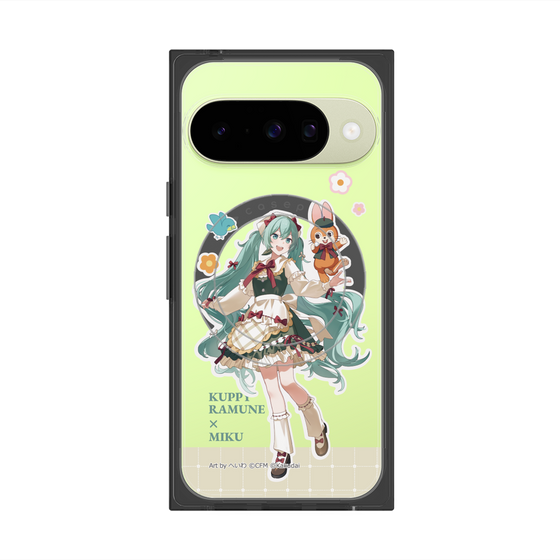 プレミアムスクエアケース with Pixelsnap［ 初音ミク×クッピーラムネ - 初音ミク×クッピー - 等身イラスト2 ］