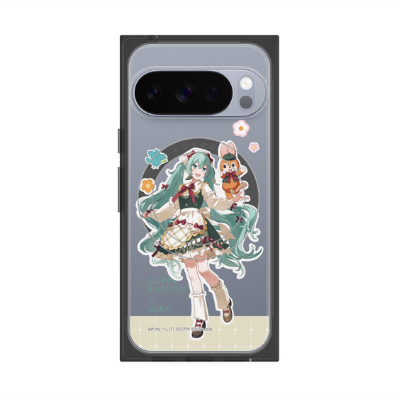 プレミアムスクエアケース with Pixelsnap［ 初音ミク×クッピーラムネ - 初音ミク×クッピー - 等身イラスト2 ］