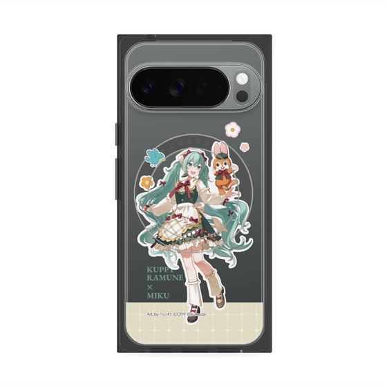 プレミアムスクエアケース with Pixelsnap［ 初音ミク×クッピーラムネ - 初音ミク×クッピー - 等身イラスト2 ］