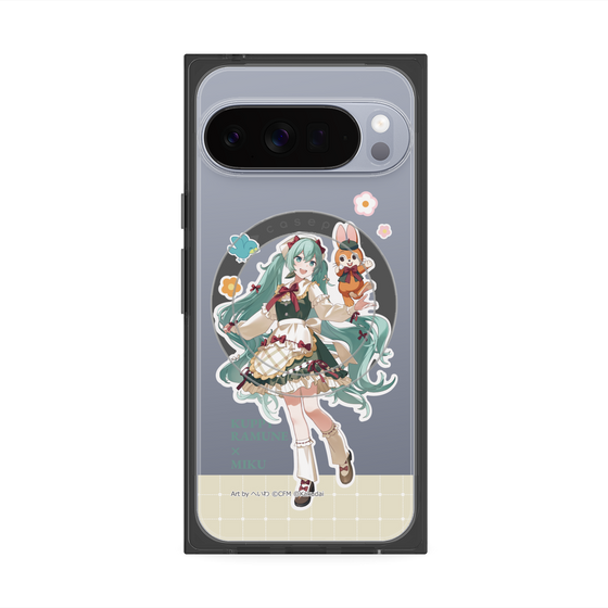プレミアムスクエアケース with Pixelsnap［ 初音ミク×クッピーラムネ - 初音ミク×クッピー - 等身イラスト2 ］