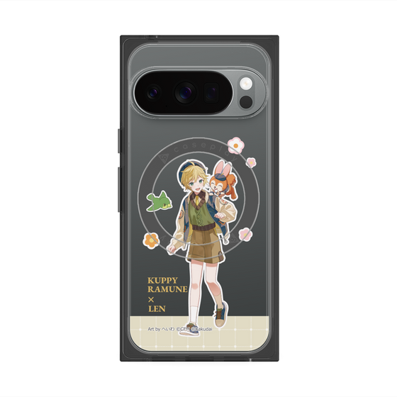 プレミアムスクエアケース with Pixelsnap［ 初音ミク×クッピーラムネ - 鏡音レン×クッピー - 等身イラスト2 ］