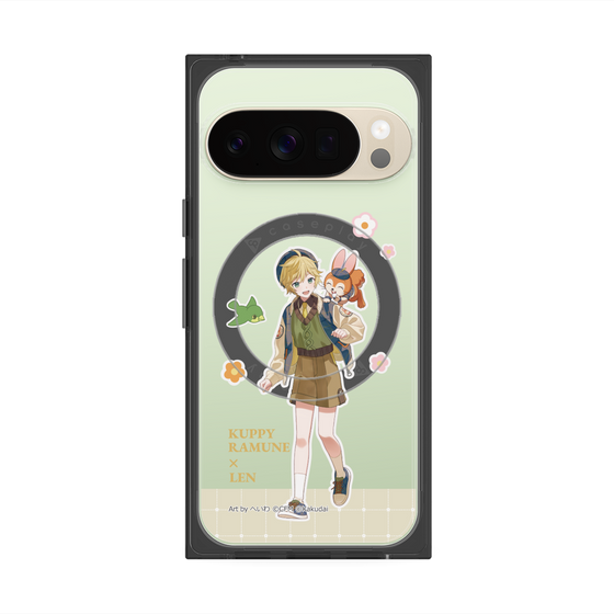プレミアムスクエアケース with Pixelsnap［ 初音ミク×クッピーラムネ - 鏡音レン×クッピー - 等身イラスト2 ］
