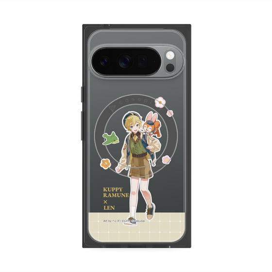 プレミアムスクエアケース with Pixelsnap［ 初音ミク×クッピーラムネ - 鏡音レン×クッピー - 等身イラスト2 ］