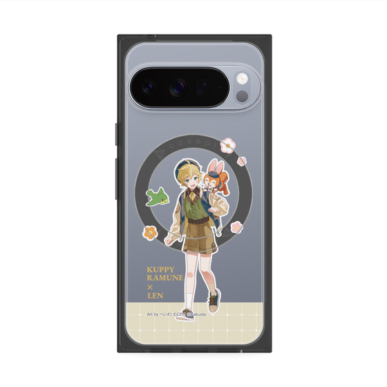 プレミアムスクエアケース with Pixelsnap［ 初音ミク×クッピーラムネ - 鏡音レン×クッピー - 等身イラスト2 ］