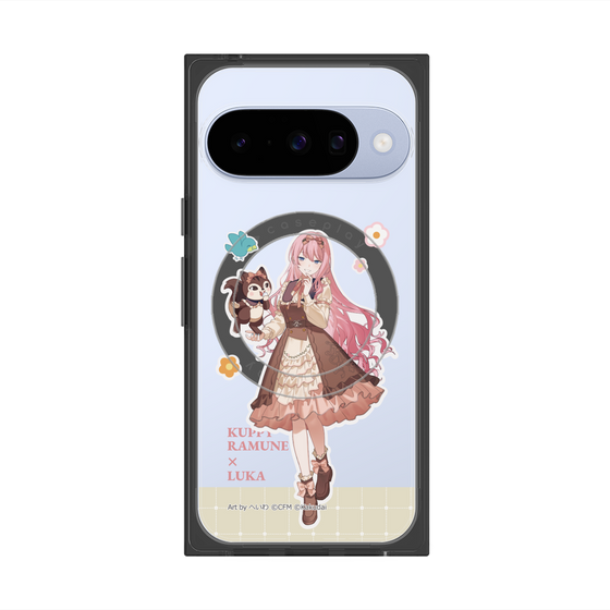 プレミアムスクエアケース with Pixelsnap［ 初音ミク×クッピーラムネ - 巡音ルカ×ラム - 等身イラスト2 ］