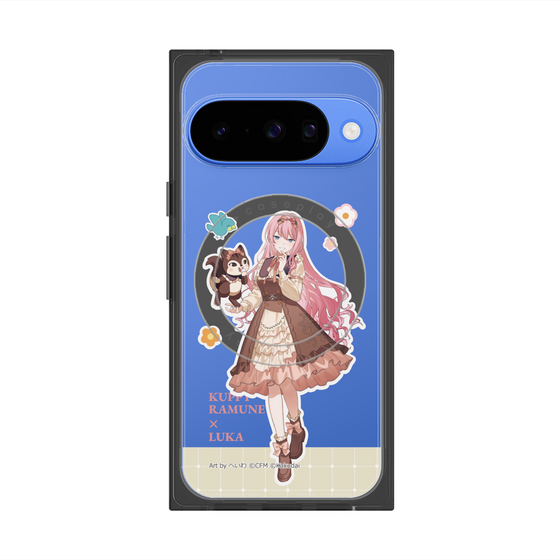 プレミアムスクエアケース with Pixelsnap［ 初音ミク×クッピーラムネ - 巡音ルカ×ラム - 等身イラスト2 ］