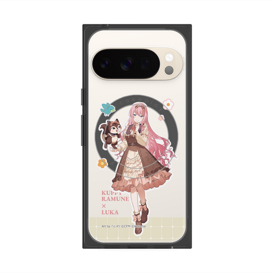プレミアムスクエアケース with Pixelsnap［ 初音ミク×クッピーラムネ - 巡音ルカ×ラム - 等身イラスト2 ］