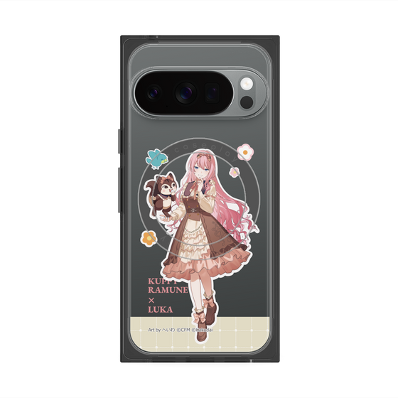 プレミアムスクエアケース with Pixelsnap［ 初音ミク×クッピーラムネ - 巡音ルカ×ラム - 等身イラスト2 ］