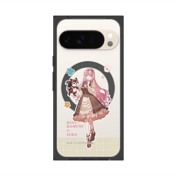 プレミアムスクエアケース with Pixelsnap［ 初音ミク×クッピーラムネ - 巡音ルカ×ラム - 等身イラスト2 ］