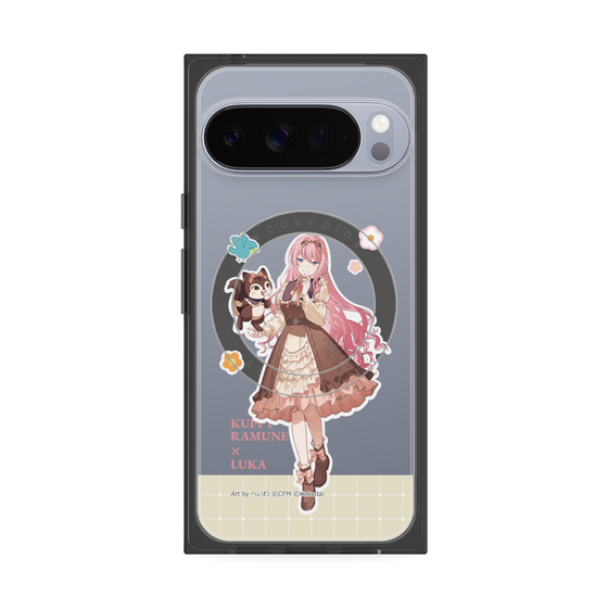 プレミアムスクエアケース with Pixelsnap［ 初音ミク×クッピーラムネ - 巡音ルカ×ラム - 等身イラスト2 ］