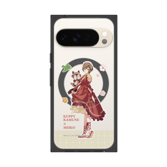 プレミアムスクエアケース with Pixelsnap［ 初音ミク×クッピーラムネ - MEIKO×ラム - 等身イラスト2 ］