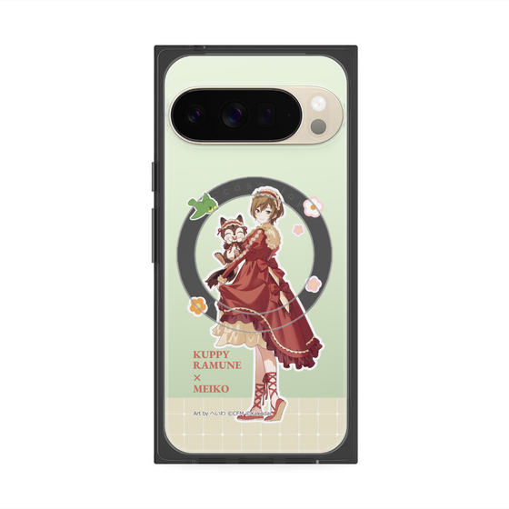 プレミアムスクエアケース with Pixelsnap［ 初音ミク×クッピーラムネ - MEIKO×ラム - 等身イラスト2 ］