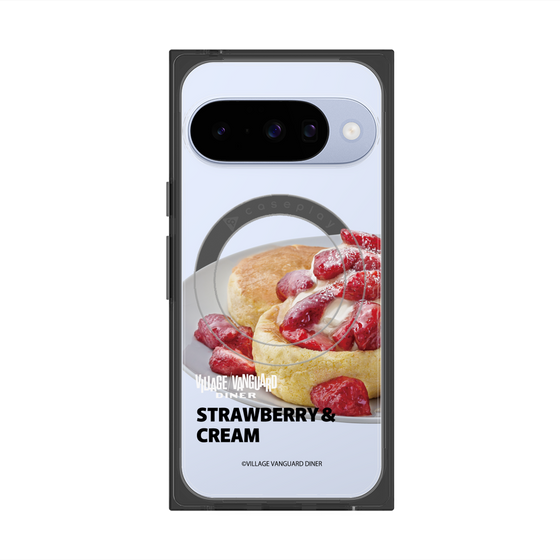 プレミアムスクエアケース with Pixelsnap［ ヴィレッジヴァンガードダイナー - ストロベリー＆クリームパンケーキ ］