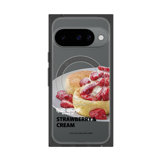 プレミアムスクエアケース with Pixelsnap［ ヴィレッジヴァンガードダイナー - ストロベリー＆クリームパンケーキ ］